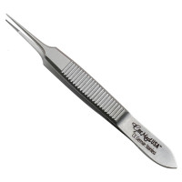 Mcpherson Micro Iris Forceps Serrated Platform 0.3x5mm Straight 3 1/2"