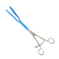Lateral Vaginal Retractor Blue Coated 11" Closed Elongated Shanks Large