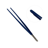 Tissue Forceps 8" (20.3cm) Long Smooth With Coated Tips