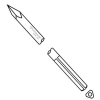Steinmann Pin Single Trocar 3 Shank 9" 2.0mm 5/64" pkg/6
