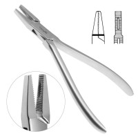 Flat Nose Pliers 5 1/2" Serrated Jaw 5mm Tip