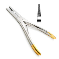 Wire Extraction Pliers 7" Double Action 2mm Long Jaw - Tungsten Carbide