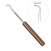 Suture Passer 9" Curved With Hole Phenolic Handle