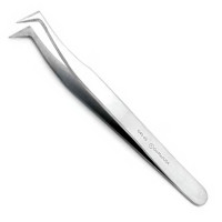 Jeweler's Forceps # 5 Swiss Style Fine Points Angled 4 1/2"