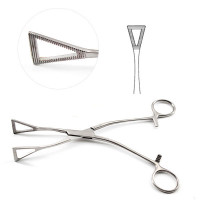 Lovelace Lung Grasping Forceps Straight Serrated Jaws 1" Wide 8"