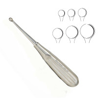 Brun Bone Curette 6 3/4" Round Cup 6mm