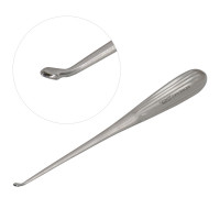 Epstein Curette 8” Hollow Handle Reverse Angle Oval Cup #0 (3.3mm)