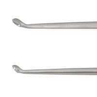 Epstein Curette 8” Hollow Handle Reverse Angle Oval Cup #1 (4.0mm)