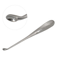 Epstein Curette 8” Hollow Handle Reverse Angle Oval Cup #5 (8.5mm)
