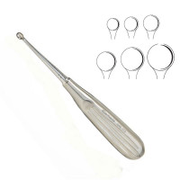 Brun Bone Curette 6 3/4" Round Cup 7mm