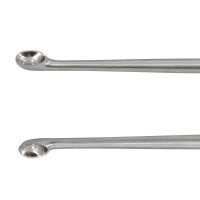 Brun Curette Hollow Handle Straight Shaft Oval Cup 8” #6 (8.8mm)