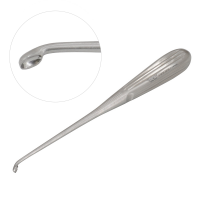 Brun Curette 8” Hollow Handle Angled Shaft Oval Cup #3 (5.6mm)