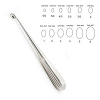 Brun Curette 9" Hollow Handle Angled Shaft Oval Cup #6/0 (2.0mm)