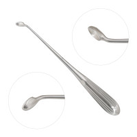 Epstein Curette 9" Hollow Handle Reverse Angle Oval Cup #0 (3.3mm)