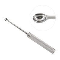 Cobb Curette Knurled Stainless Handle 11” Oval Cup Straight #6 (13mm)