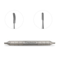 Miller Colburn Bone File 7" Double Ended #2 - 7mm/6mm Curved Up/Straight Downcutting Oval Serrated