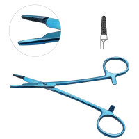 Olsen Hegar Needle Holder Scissors Combination 4 3/4" Serrated Titanium
