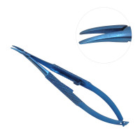 Castroviejo Needle Holder Curved 4 3/4" with Lock Titanium