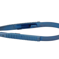 Jacobson Microvascular Needle Holder 5" Curved Smooth Jaws Titanium