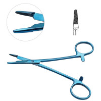 Olsen Hegar Needle Holder Scissors Combination 5 1/2" Serrated Titanium