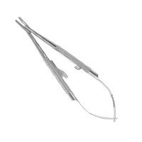 Castroviejo Micro Surgical Needle Holder 5 1/2" Serrated Straight with Catch