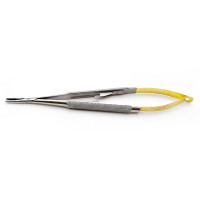 Castroviejo Micro Surgical Needle Holder 5 1/2" Serrated Straight with Catch Tungsten Carbide