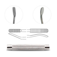 Bone File 7" Double Ended No:45 - 5mm/6mm Curved Up/Angled Up