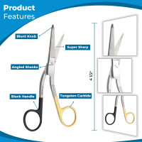 High Level Bandage Scissors 5 1/2" Super Sharp Tungsten Carbide