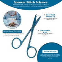 Littauer Stitch Scissors 4 1/2" Straight Color Coated
